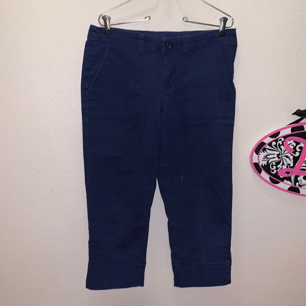 Northcrest navy blue casual capri pants